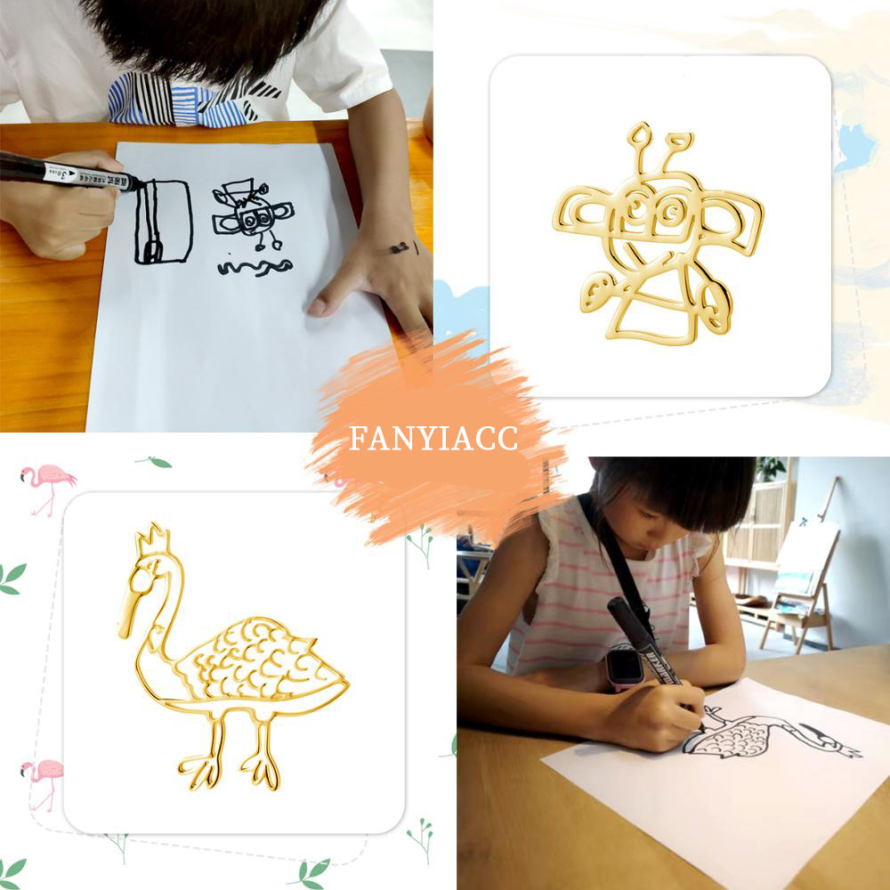 訂製款｜兒童DIY客製化 寶寶塗鴉手繪項錬鑰匙扣-FANYIACC