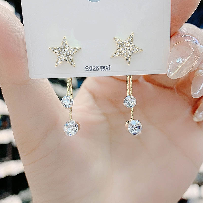滿鑽星星耳環【一款兩戴】-FANYIACC