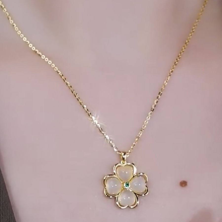 貓眼石四葉草項錬-FANYIACC