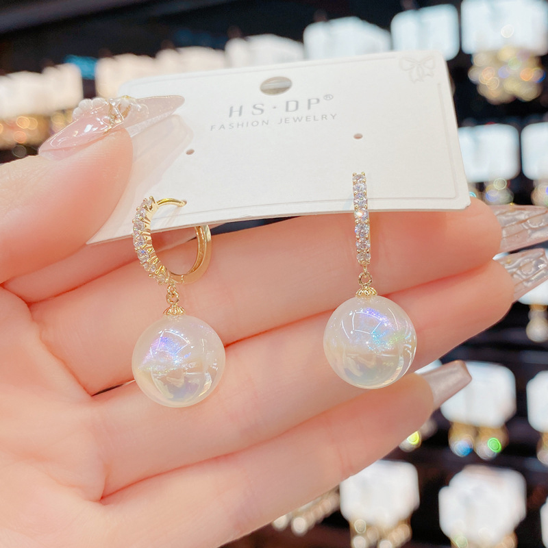 人魚姬閃鑽珍珠耳環 (Earrings)    -FANYIACC