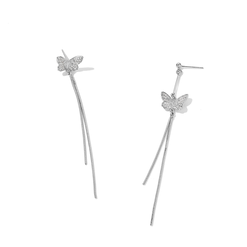 超仙氣蝴蝶長款流蘇耳環