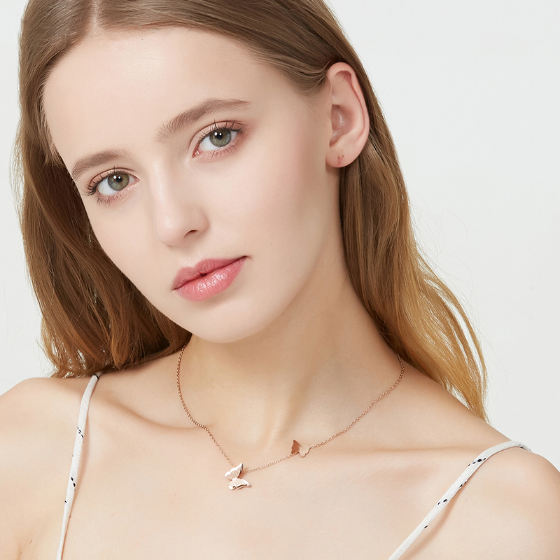 蝴蝶項錬簡約鎖骨錬-FANYIACC