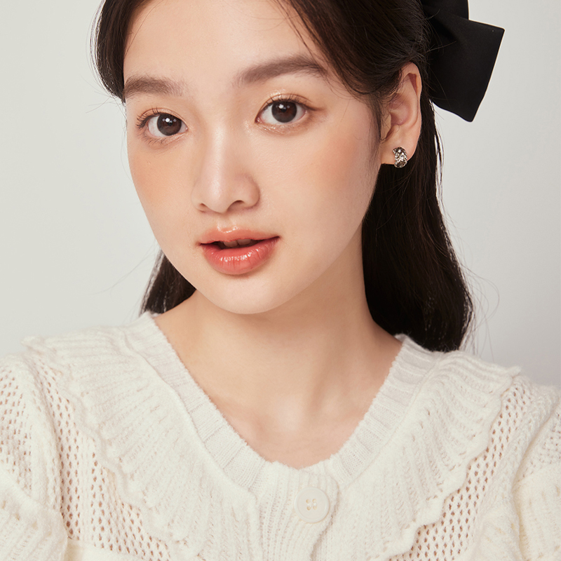 黑色鋯石C型•夾式耳環-FANYIACC