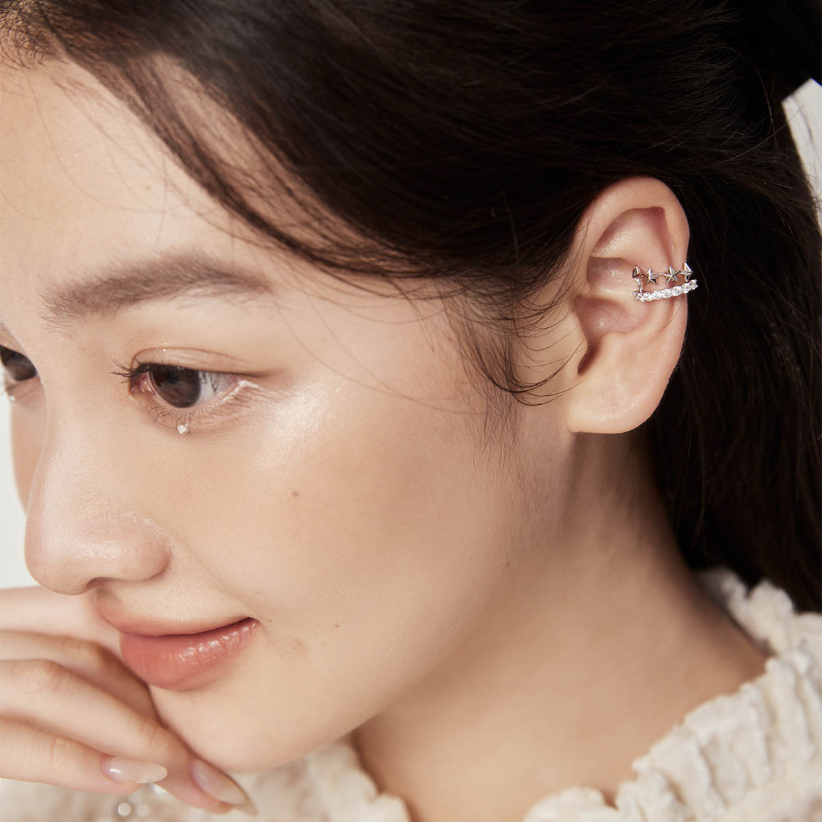 高級感星星耳骨夾-FANYIACC