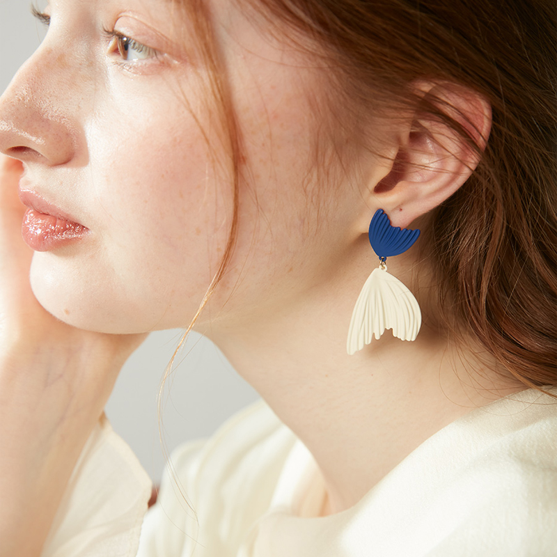 不對稱魚尾耳環-FANYIACC