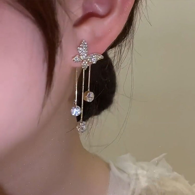 閃耀蝴蝶流蘇耳環-FANYIACC