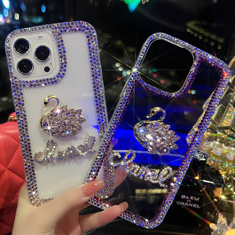 天鵝水鑽防摔手機保護殼-FANYIACC