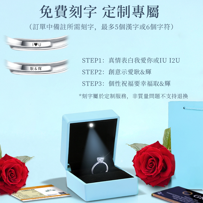 童話心願 | 一克拉莫桑石鑽戒•禮物推薦-FANYIACC