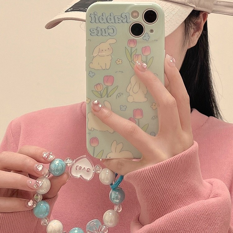 韓風ins小清新花朵兔子iPhone手機保護殼-FANYIACC