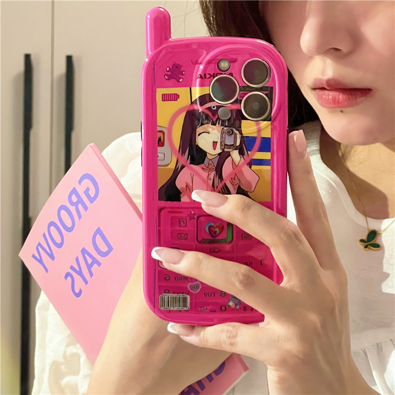 可愛卡通美少女大哥大手機保護殼