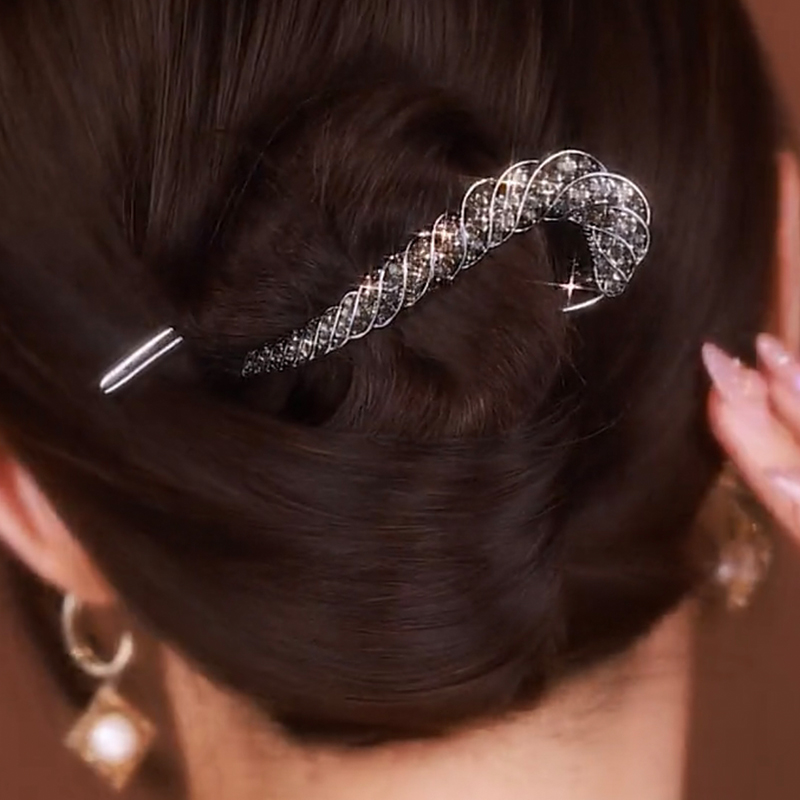 高級感黑金流蘇髮夾