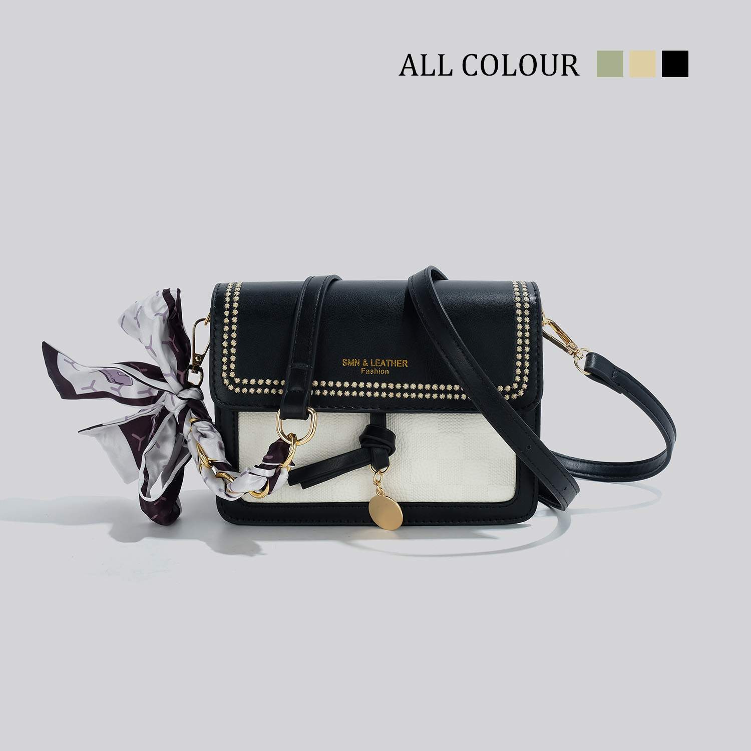 奶油小方包 斜跨女包