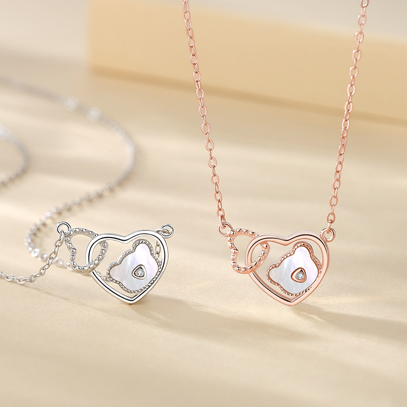 愛心小熊純銀項錬-FANYIACC