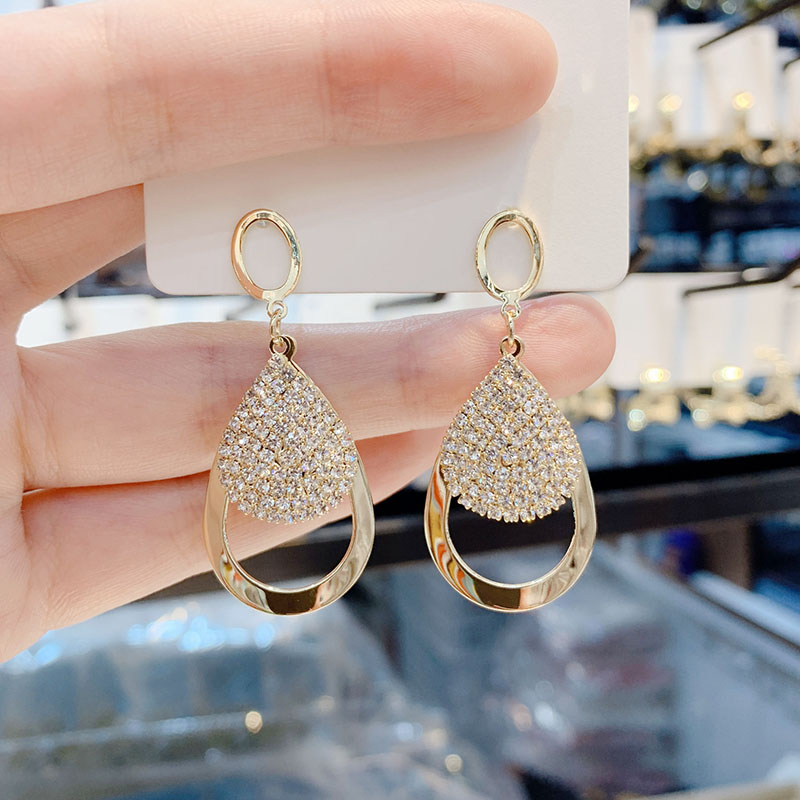 高級感時尚閃鑽耳環