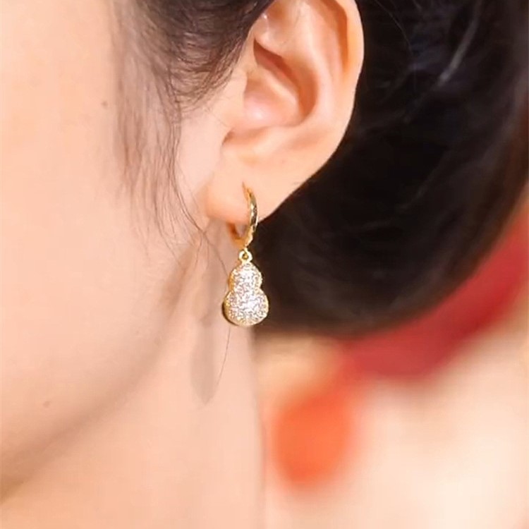 韓國設計感珍珠葫蘆耳環-FANYIACC