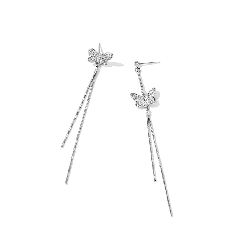 超仙氣蝴蝶長款流蘇耳環