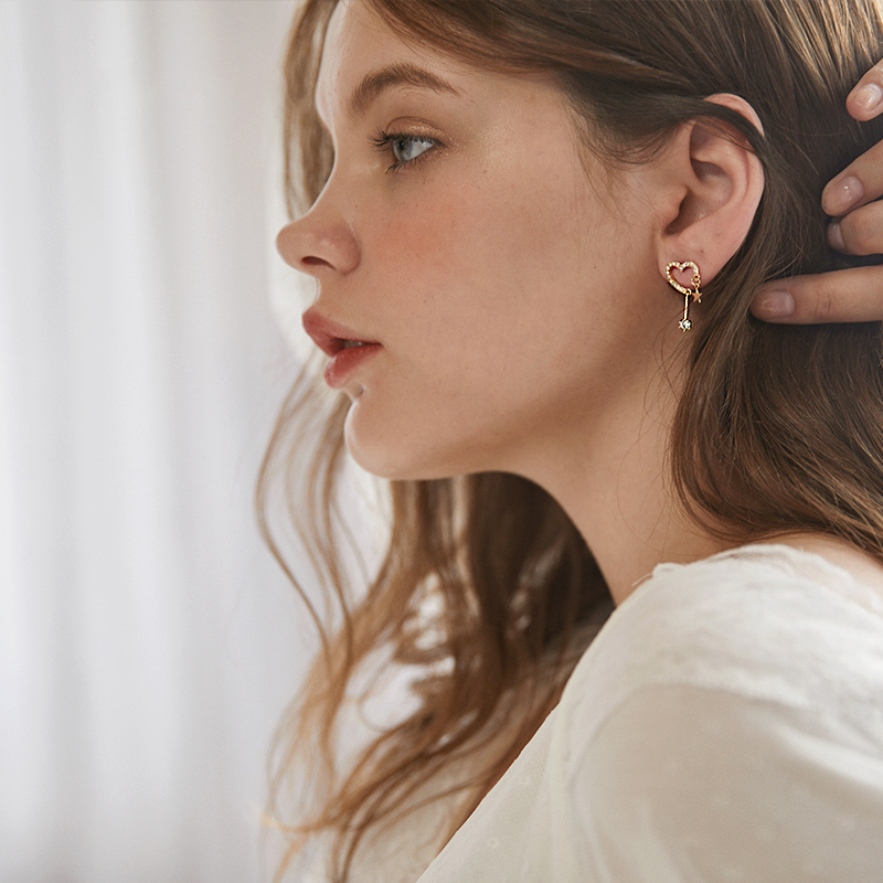 愛心星星氣質耳環-FANYIACC