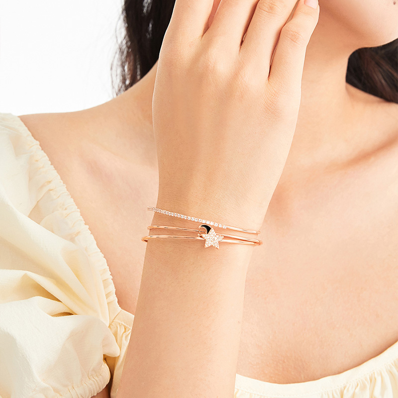 星月玫瑰金手環•三件組-FANYIACC