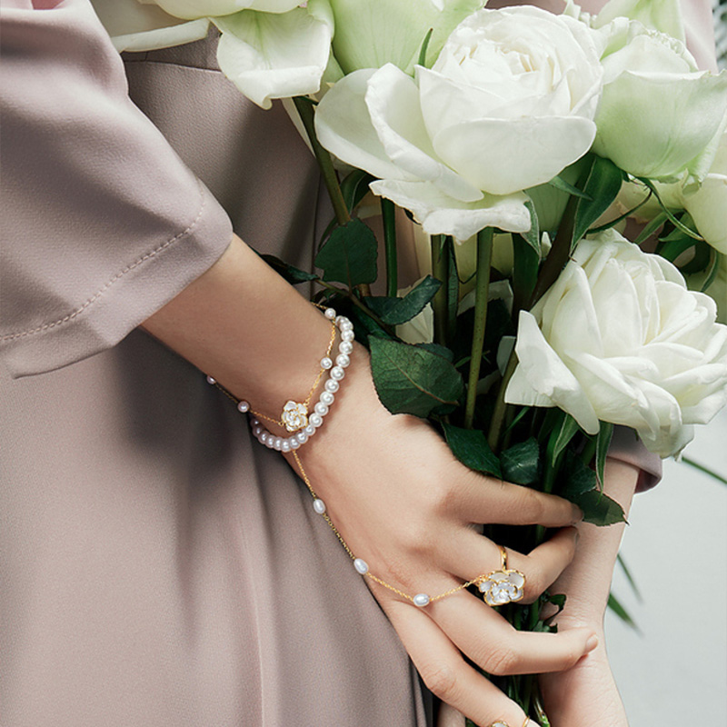 花朵珍珠手錬-FANYIACC