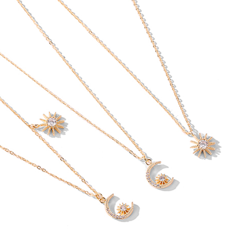 太陽月亮吊墜鎖骨錬-FANYIACC