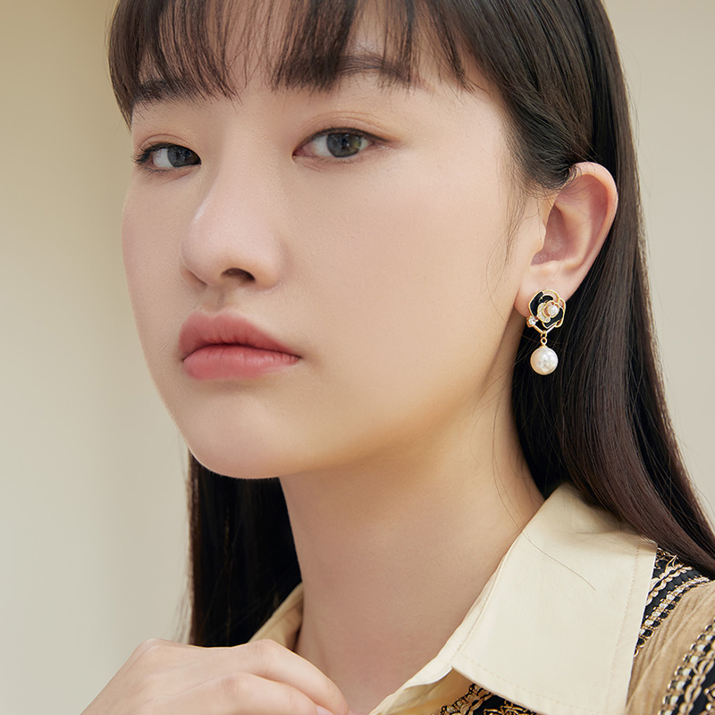 花朵珍珠耳環-FANYIACC