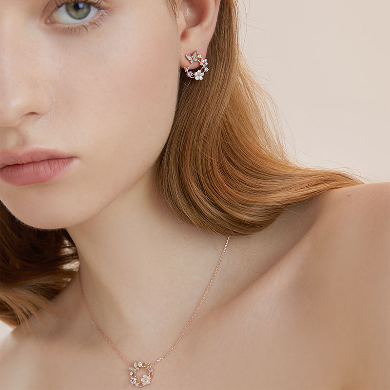 花飛舞花朵耳環-FANYIACC