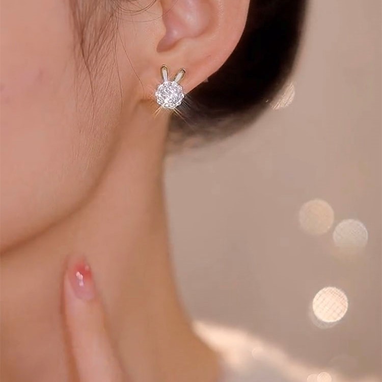 可愛會旋轉小兔子耳環-FANYIACC