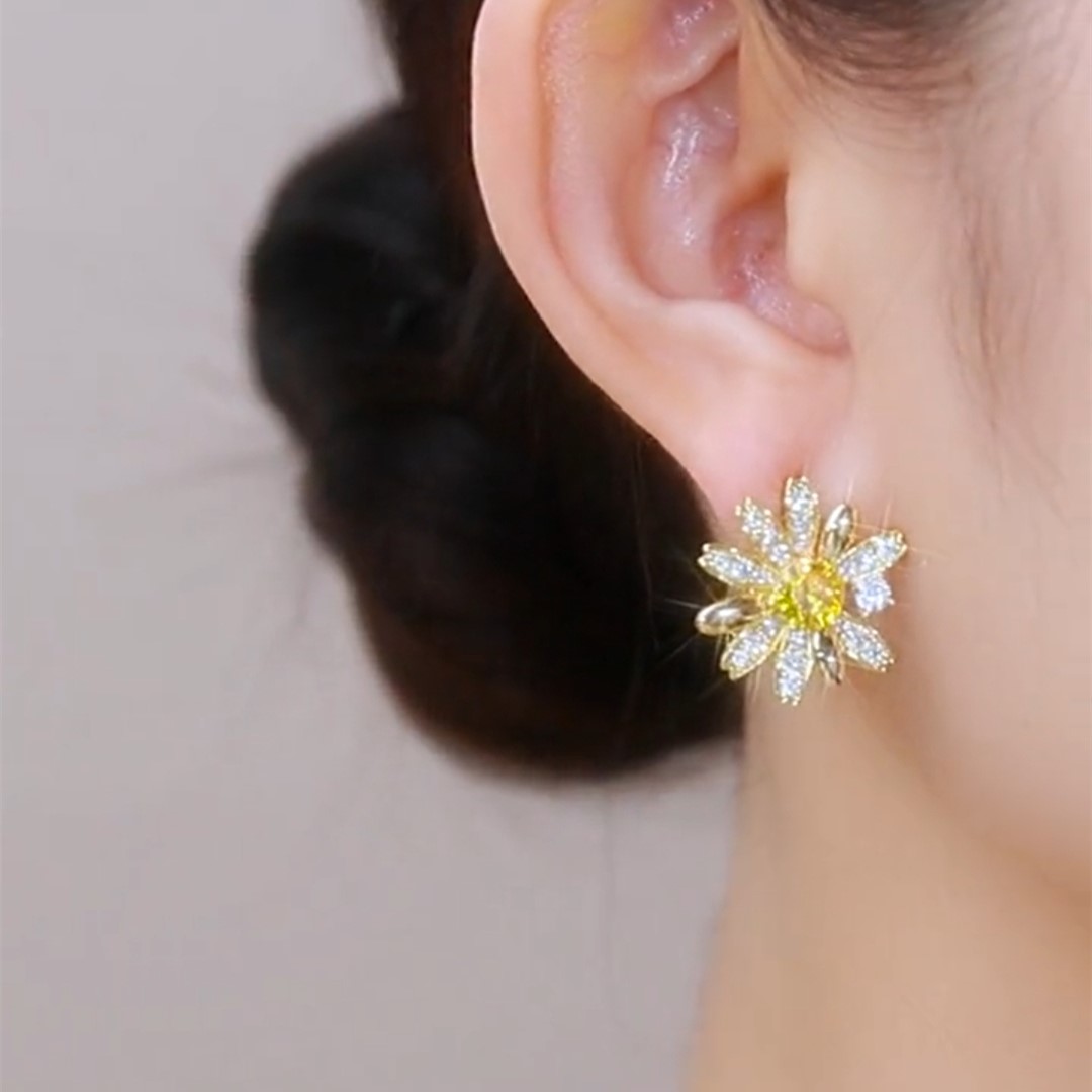 小雛菊花卉耳環-FANYIACC