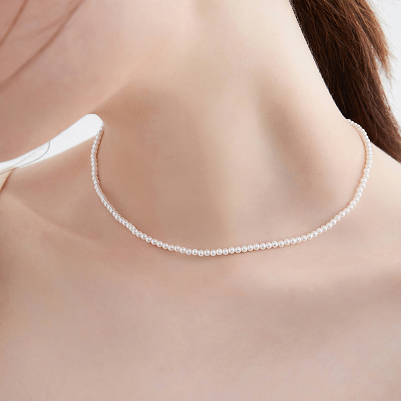 法式正圓強光珍珠鎖骨錬-FANYIACC