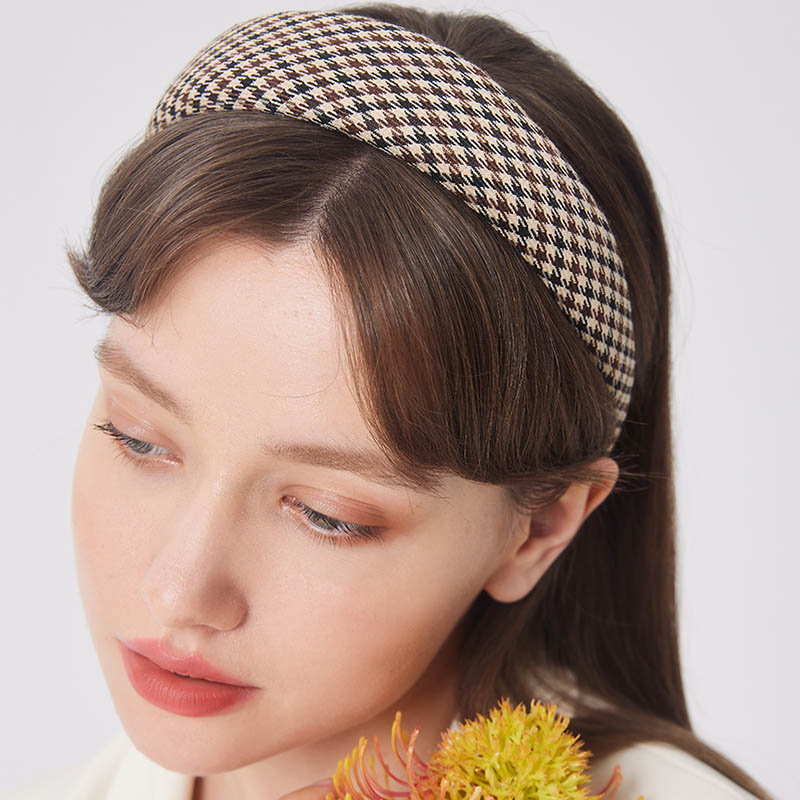 千鳥格布藝髮箍-FANYIACC