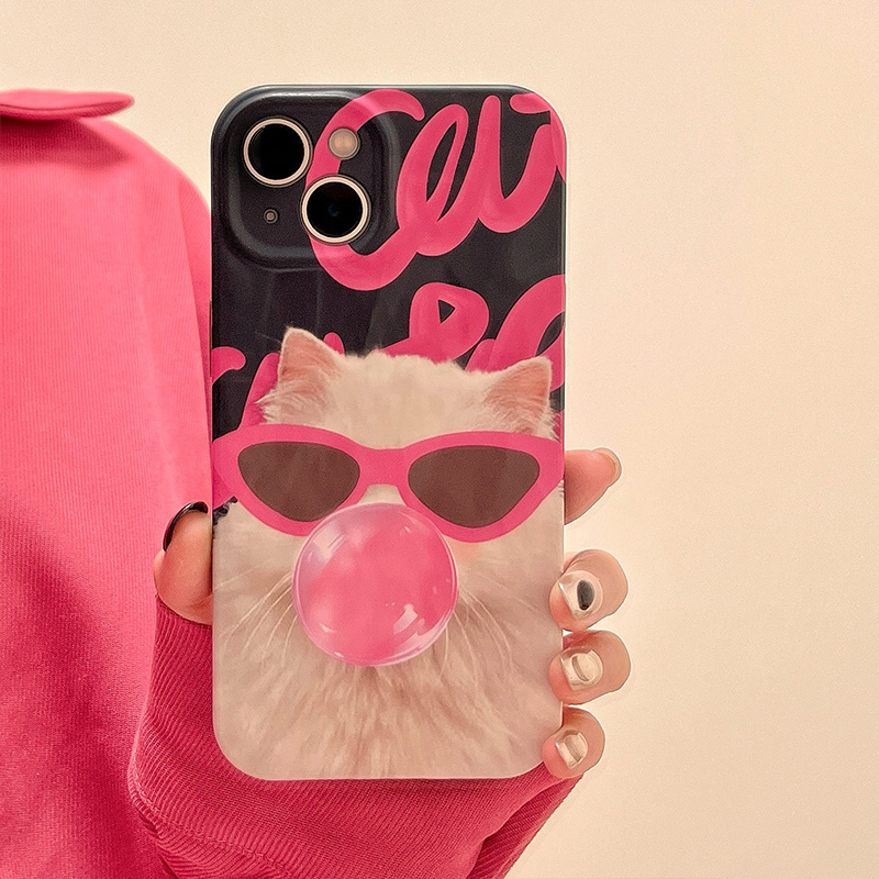 甜酷墨鏡貓咪iPhone手機保護殼-FANYIACC