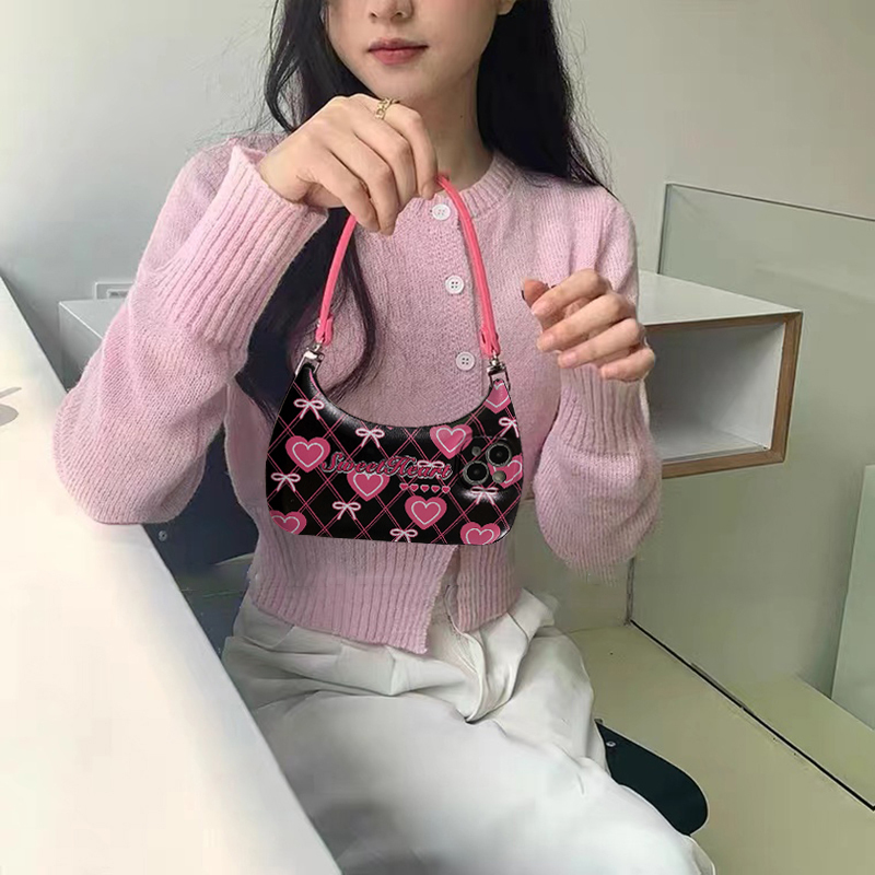 甜酷辣妹愛心手提包iPhone手機保護殼-FANYIACC