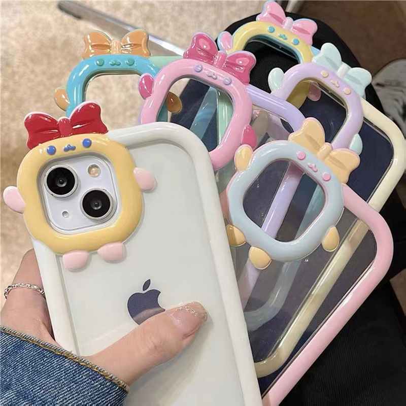 ins可愛小怪獸撞色iphone手機保護殼-FANYIACC