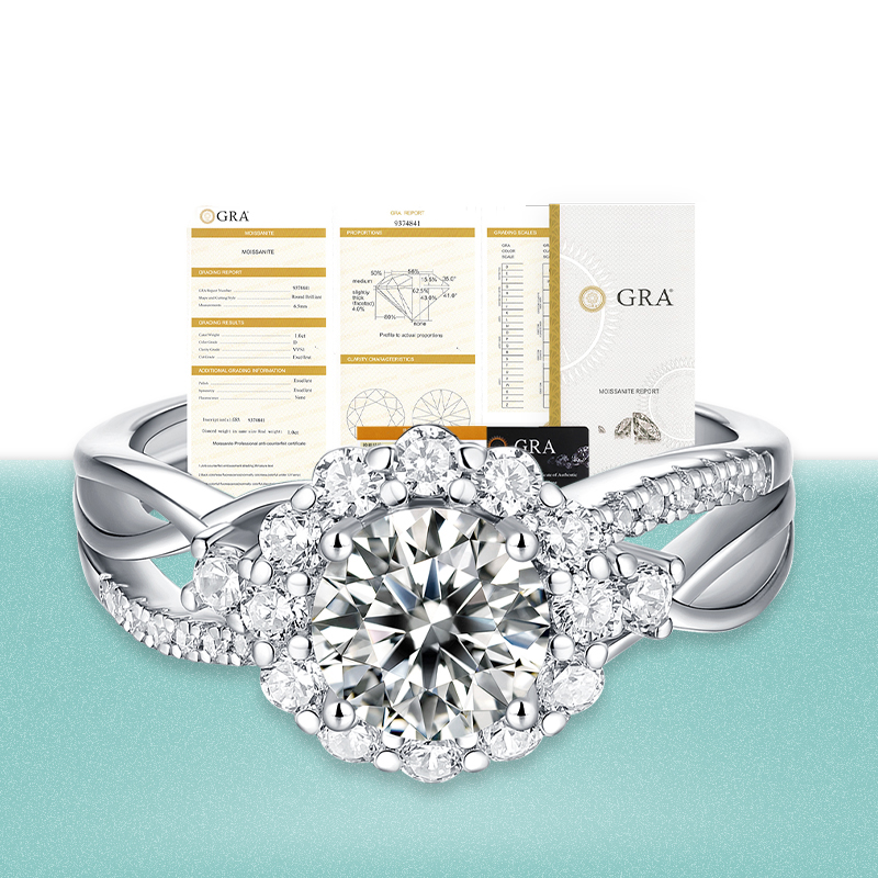 共度一生 | 莫桑石情侶對戒鑽戒 