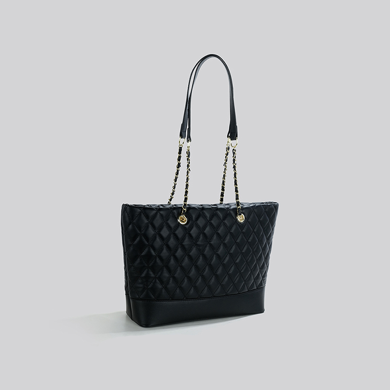 高級通勤 單肩大容量托特包包  菱格紋