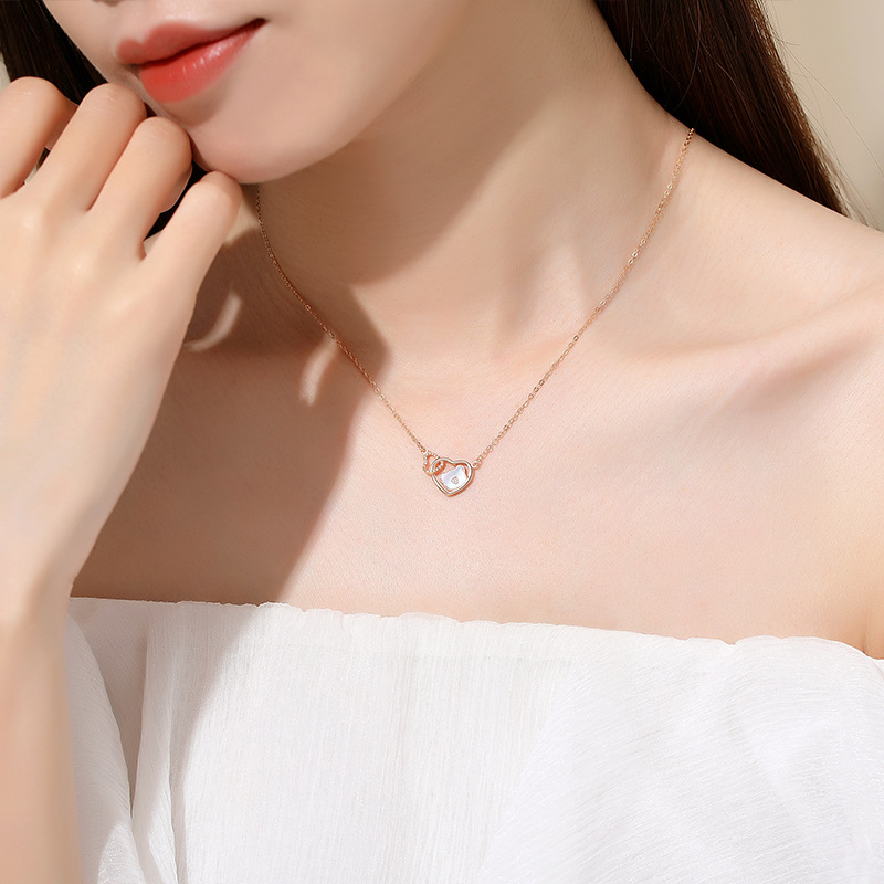 愛心小熊純銀項錬-FANYIACC