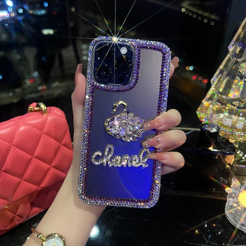 天鵝水鑽防摔手機保護殼-FANYIACC