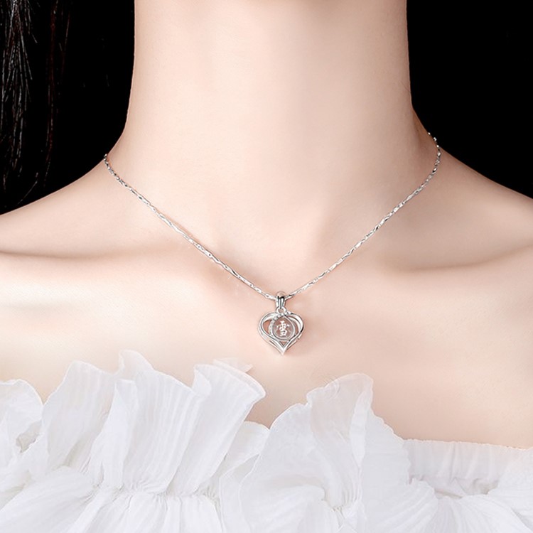 訂製款｜心中有妳 客製化愛心S999純銀項錬-FANYIACC