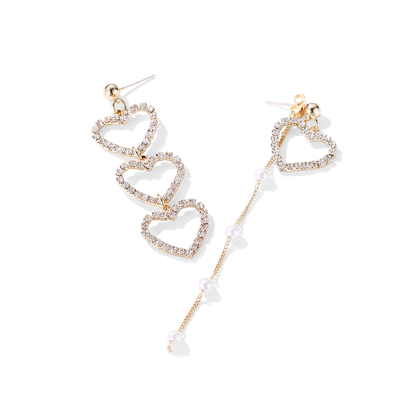不對稱愛心•夾式耳環-FANYIACC