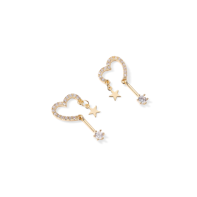 愛心星星氣質耳環-FANYIACC