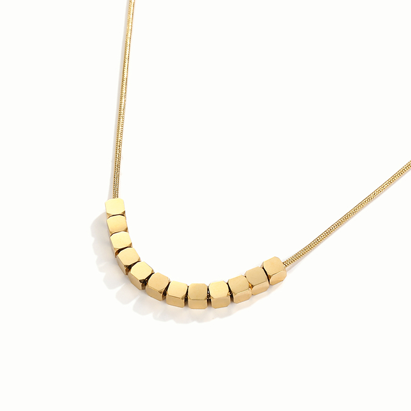 鈦鋼方塊項錬       -FANYIACC