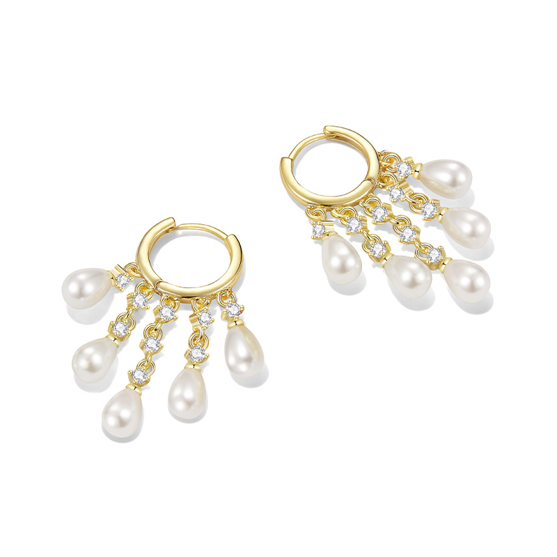 水滴流蘇耳環-FANYIACC