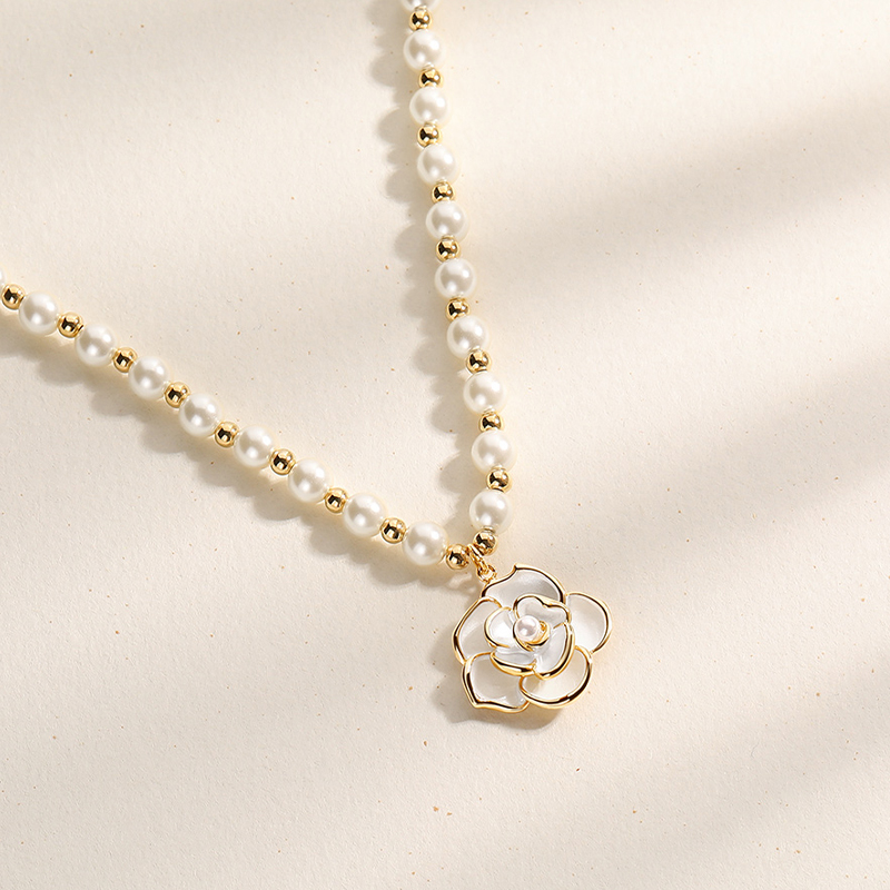花朵珍珠項錬-FANYIACC