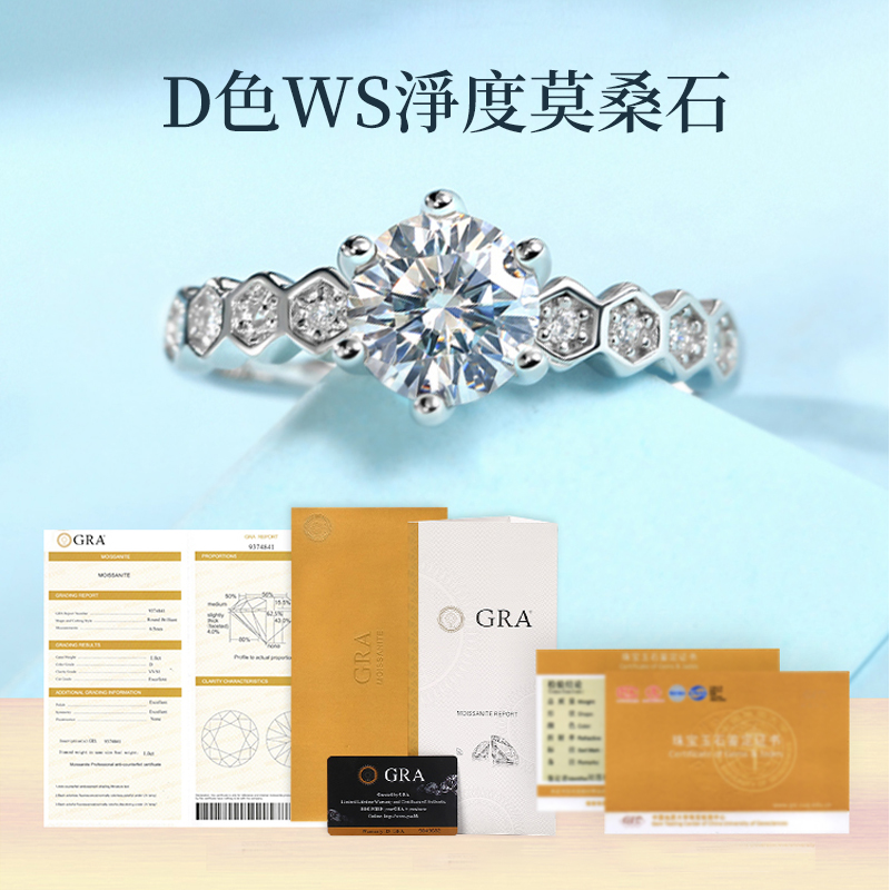 甜蜜夢境 | 一克拉莫桑石鑽戒•禮物推薦-FANYIACC