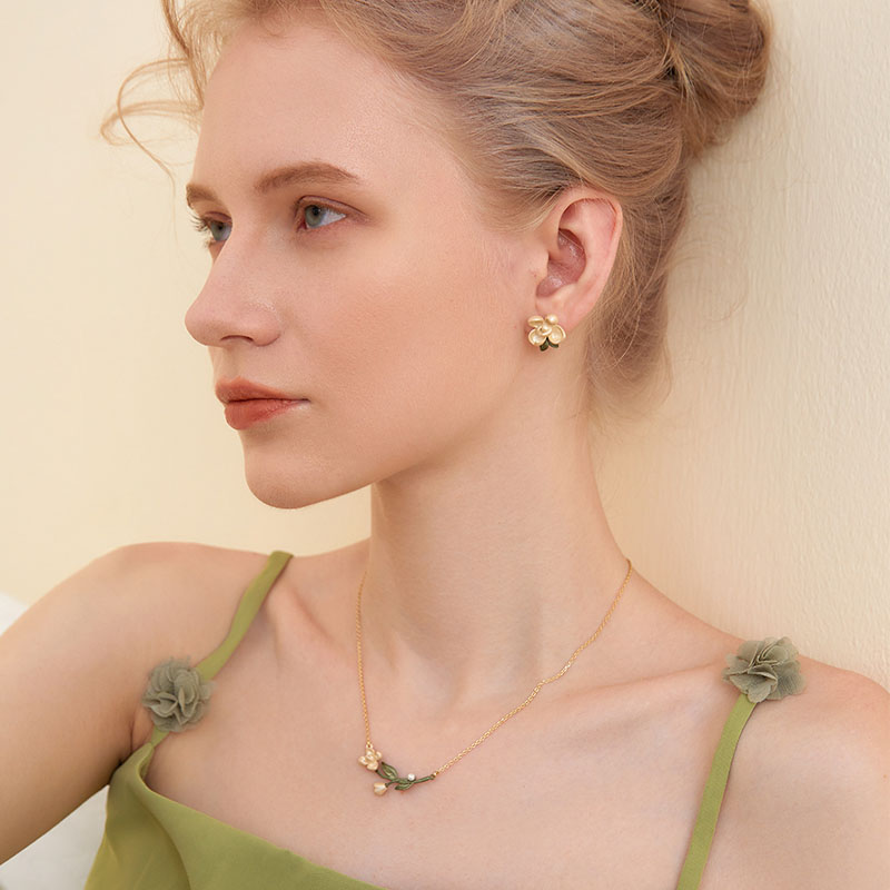 森系甜美梔子花項錬-FANYIACC