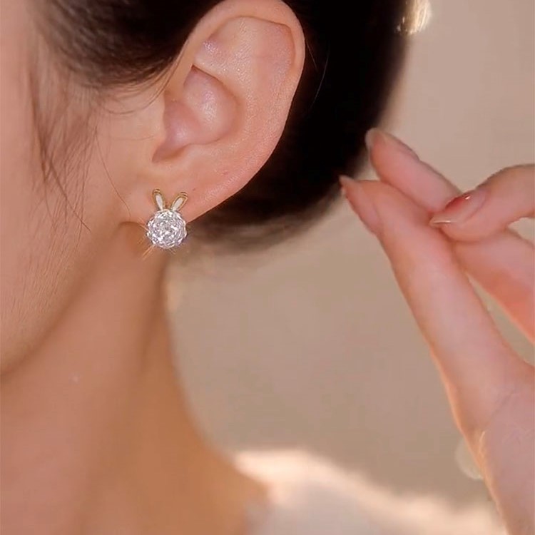 可愛會旋轉小兔子耳環-FANYIACC