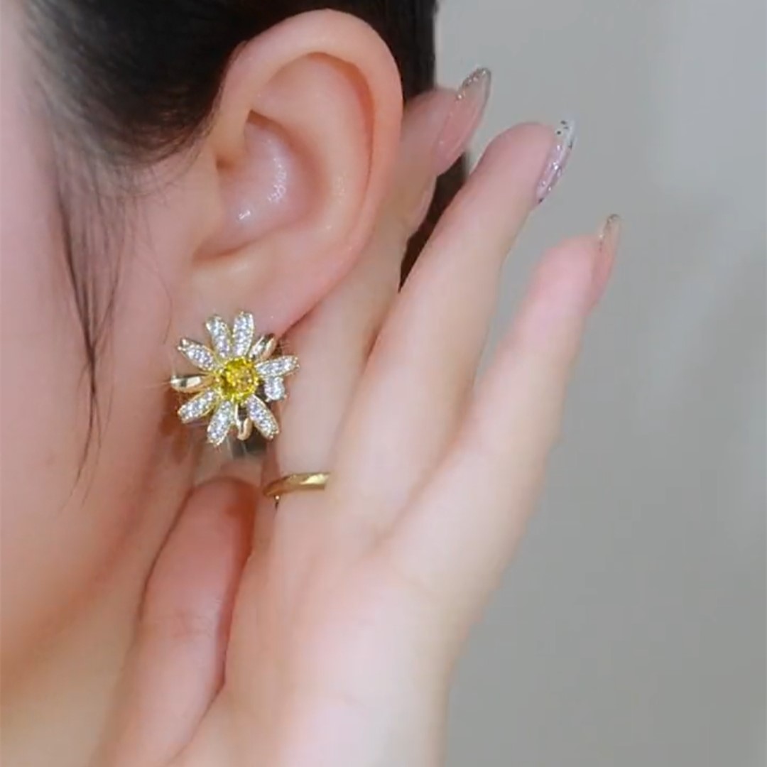 小雛菊花卉耳環-FANYIACC
