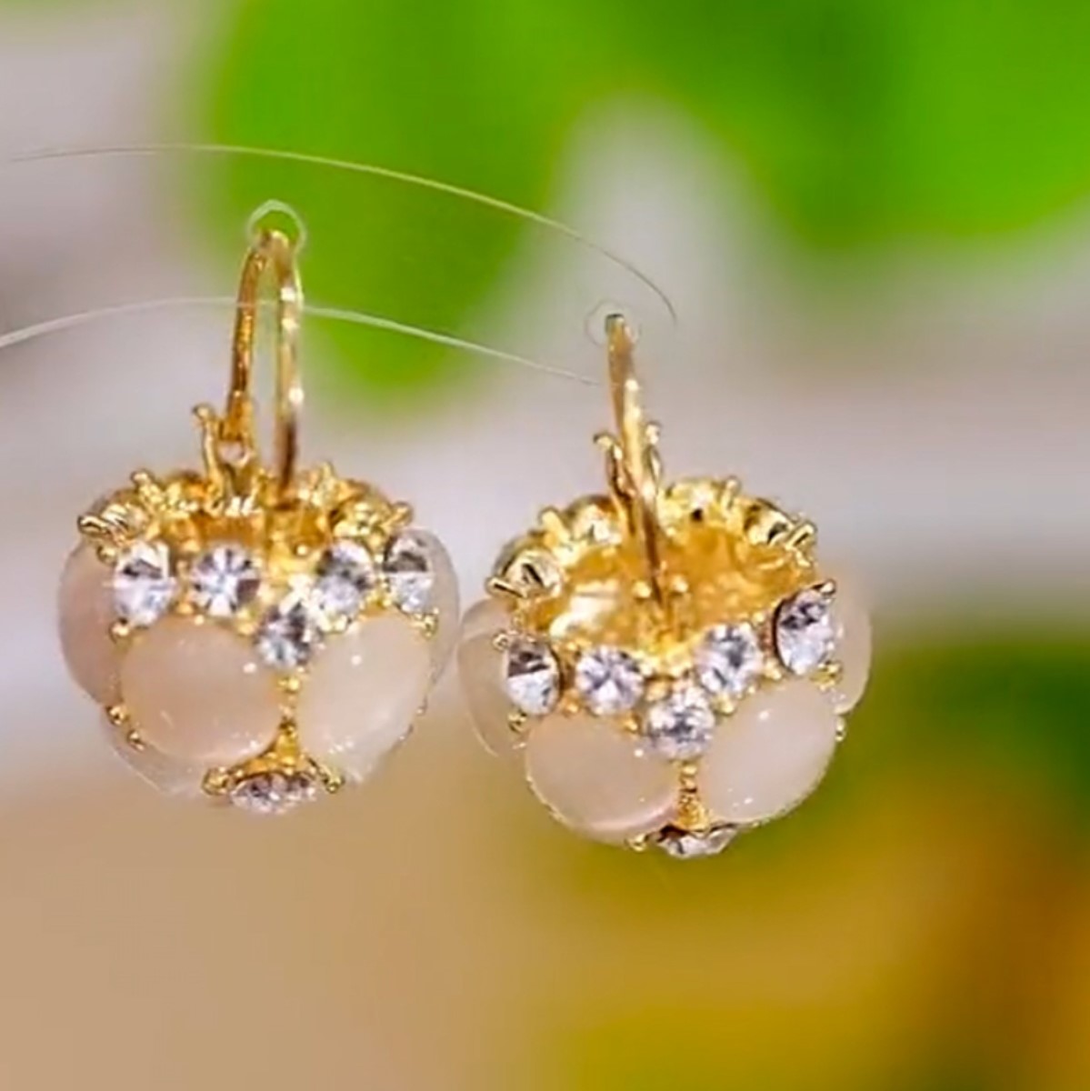 質感花籃名媛氣質耳環-FANYIACC