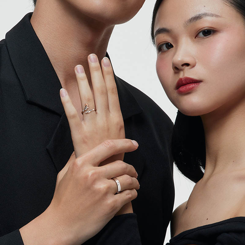 戀愛1+1 | 小王子與玫瑰情侶戒指-FANYIACC