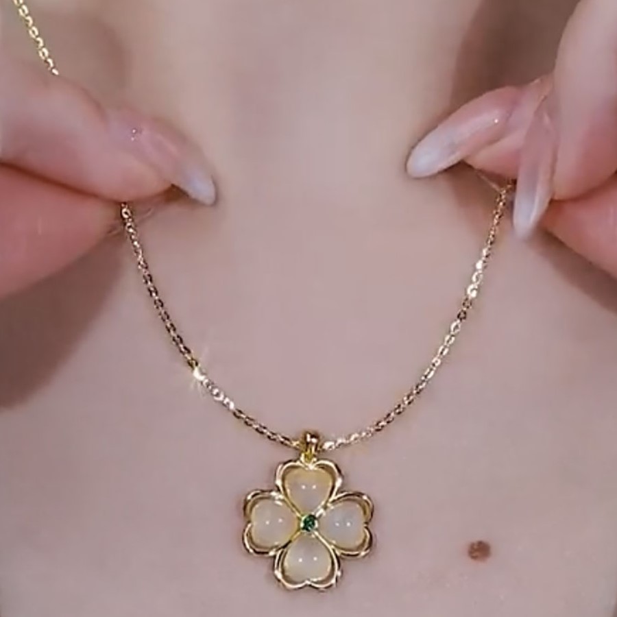 貓眼石四葉草項錬-FANYIACC